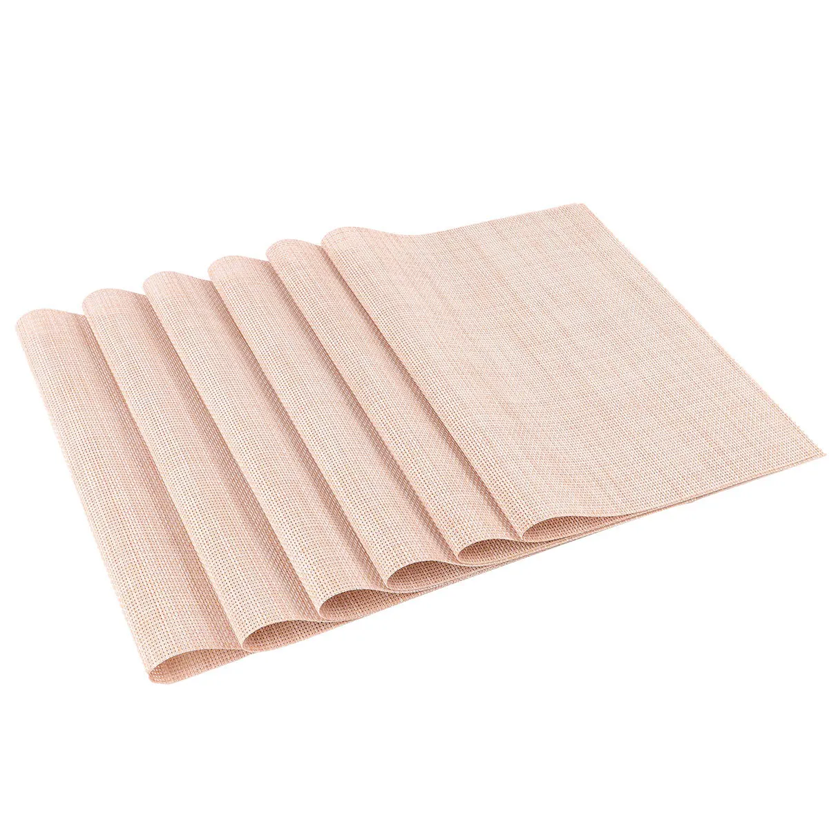 

6pcs Pvc Heat Insulated Table Mat Skid Resistance Placemats For Restaurant Home Hotel Bowl Dish Protection Tableware Mat