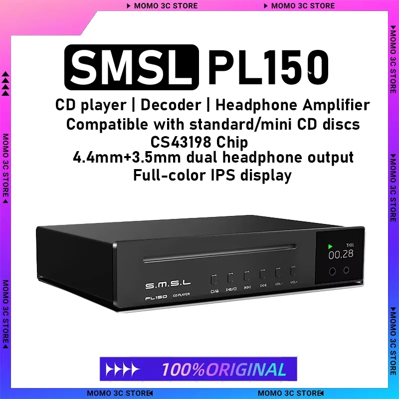 In stock Smsl PL150 disc player hifi fever lossless CD player all-in-one CS decoding 4.4 headphone amplifier amp