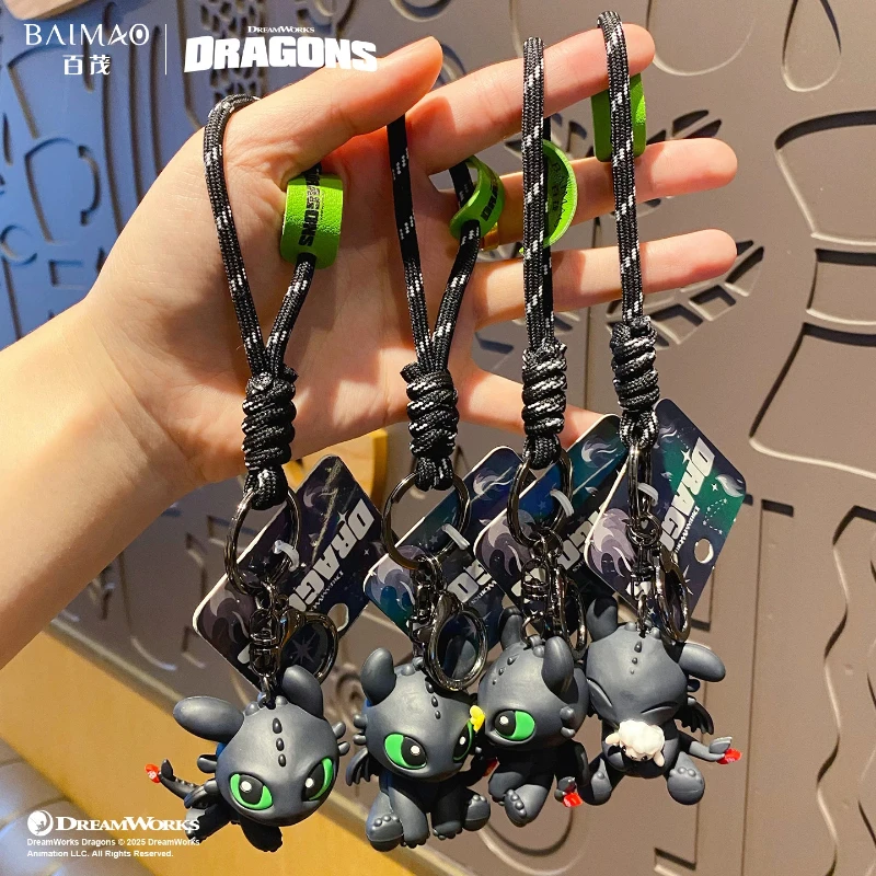 Authentischer Dragon Taming Master Flying Toothless Boy Schlüsselanhänger, neuer Taschenanhänger, kleines Zubehör, Auto-Schlüsselanhänger