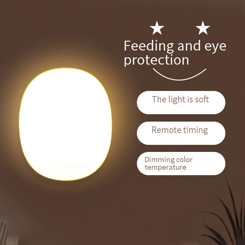 Led Light Control Sensor Light Plug-in Remote Control Night Light Bedside Lamp Baby Bedroom Breastfeeding Eye Protection