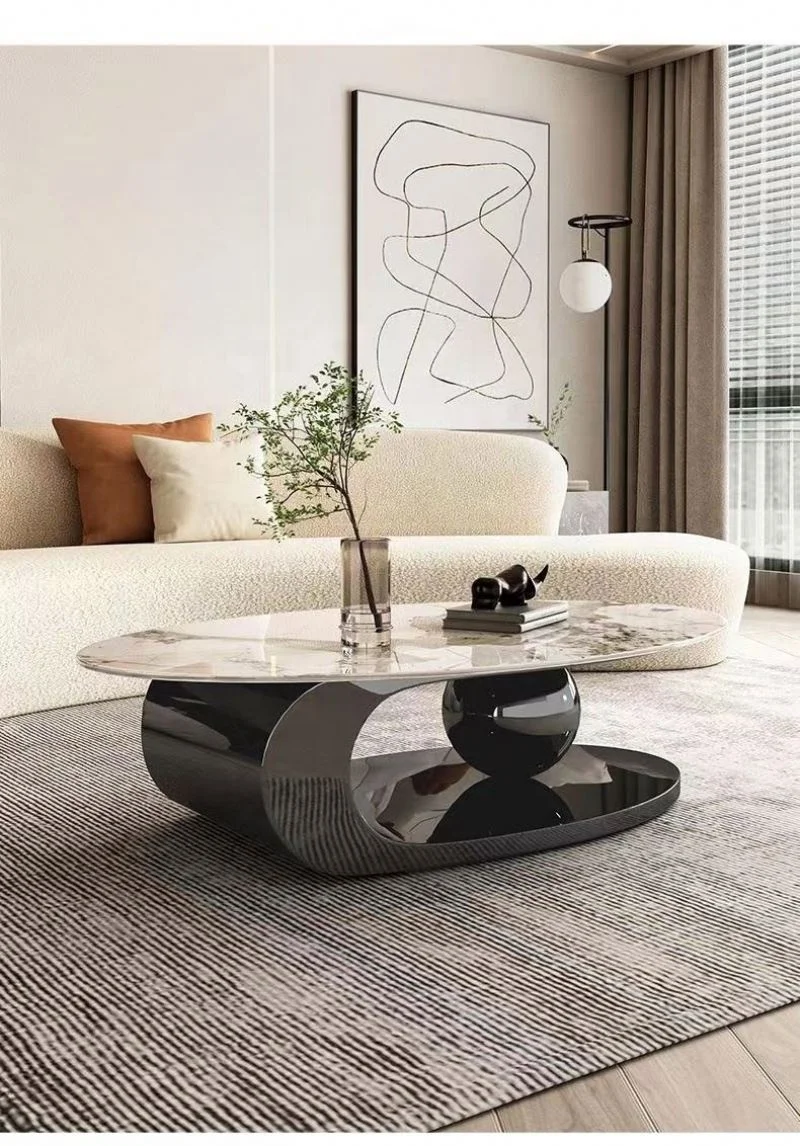 Living Room Coffee Table Modern Simple Home Small Apartment Italian Living Room Designer Oval Tea Table New