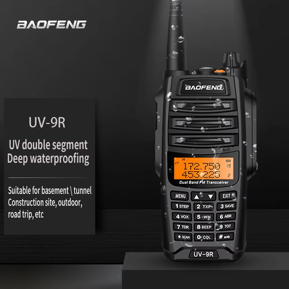 Baofeng UV-9R Waterdichte Ip68 Walkie Talkie Oplader Vhf Uhf Ham Cb Radio 50Km Lange Afstand Upgrade UV-9R Plus