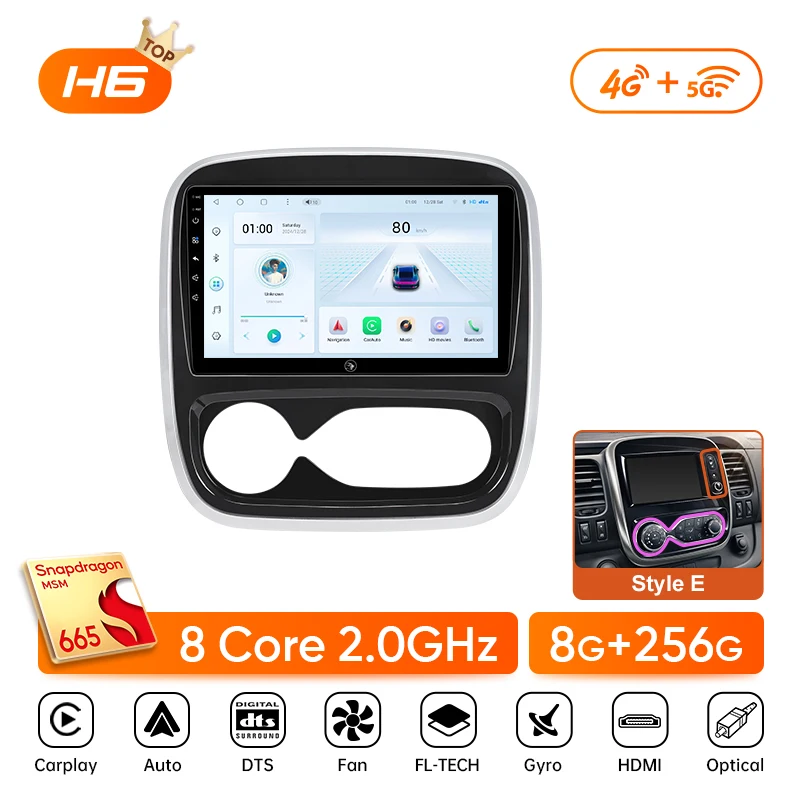 Ainavi Autoradio Voor Renault Trafic Opel Vivaro B 2014 2015 2016 2017 2018 Draadloze Carplay Android Auto Multimedia Speler