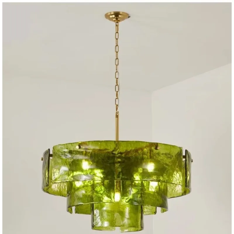 Murano Living Room Pendant Lighting French Luxury Bedroom Pendant Light Design Creative Glass Restaurant Pendant Lights