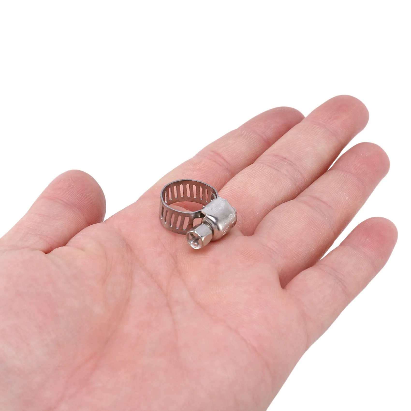 AA19 48 Pcs Stainless Steel Adjustable Car Fuel Hose Clamp Pipe Sealing Clip 6-12 Mm