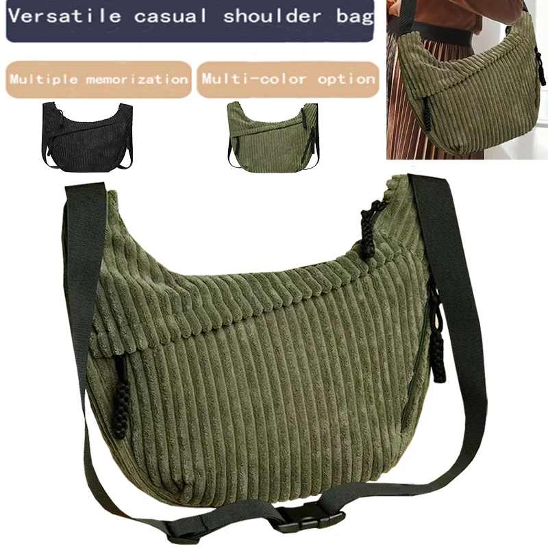 حقيبة الكتف ذات اللون المحايد للرجال والنساء، مصنوعة من مادة سروال قصير، مناسبة للسفر والنزهات. #1