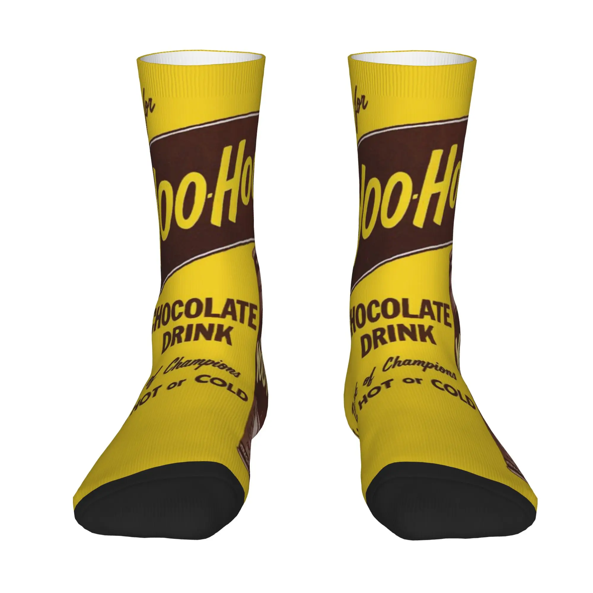 1 Pair Funny Sock Yoo-hoo Logo (2) Rock Quality Pattern Printed Men Crew Socks Novelty Men's Socks