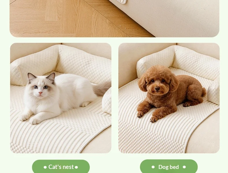 1 Vierjahreszeiten-Haustierbettmatte, wasserdicht, schmutzabweisend, Haustier-Sofakissen, zerlegbar und waschbar, Katzenbett, Hundebett – Detail 13