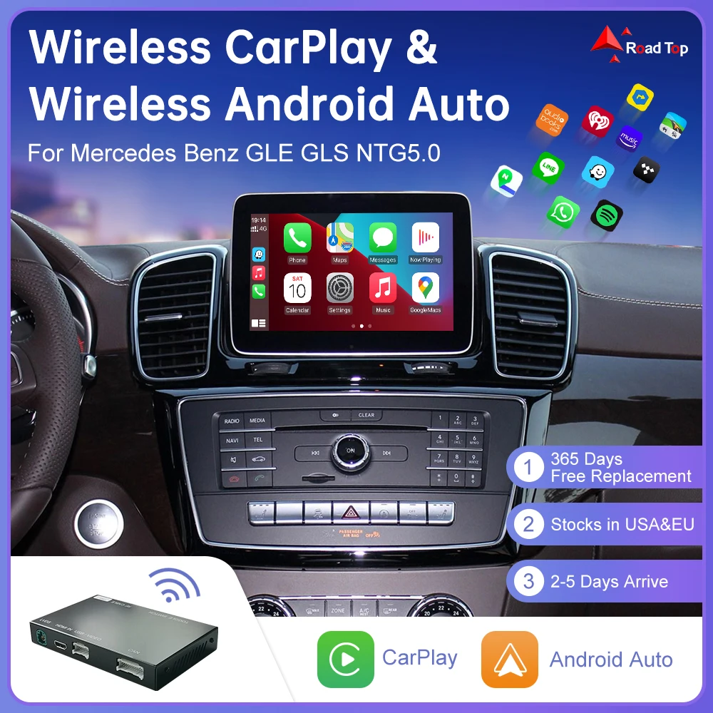 Wireless CarPlay for Mercedes Benz GLE GLS NTG5.0 Android Auto Mirror Link AirPlay Car Play Camera View