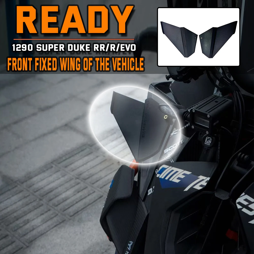 

2024-For 1290 SUPER DUKE R RR EVO Motorcycle Carbon Downforce Naked Frontal Spoilers Winglet Aerodynamic Wing Front Spoiler Kit