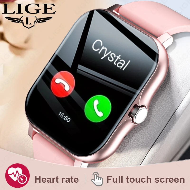 

LIGE Smart Watch 2024 For Men Women Gift Full Touch Screen Sports Fitness Watches Bluetooth Calls Digital Smartwatch Wristwatch