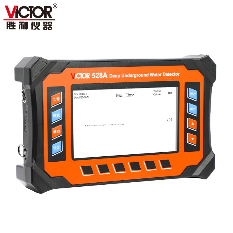 VICTOR 528A 7 Inch Color LCD Screen 100HZ~2000Hz Frequency Water Leak Detector depth 2m Water Pipe Leak Detector