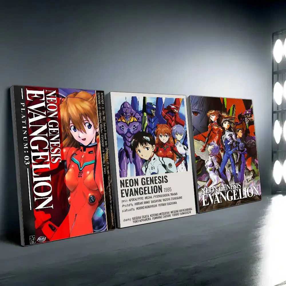 Anime N-Neon G-Genesis E-Evangelion Poster Gallery Prints Self Adhesive Home Decor Decoration Wall Decals Living Room Sticker S