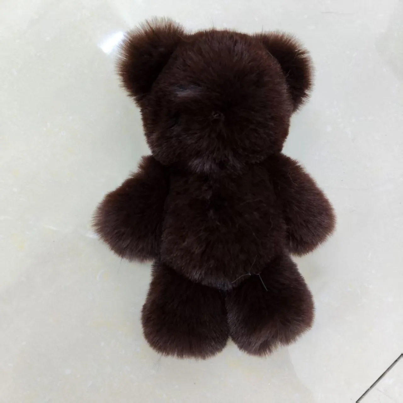 رائعتين الأرنب الفراء الدب سيارة المفاتيح قلادة أفخم محشوة الحيوان حقيبة كتب معلقة حلية هدية عيد ميلاد #5