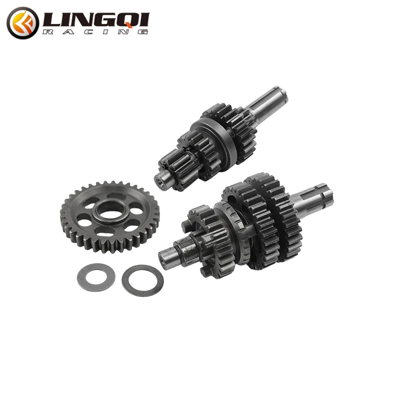 

LINGQI RACING Motorcycle 3+1 Horizontal Reverse Engine Main And Auxiliary Shaft Gear For Universal ATV Motorcross Accessories