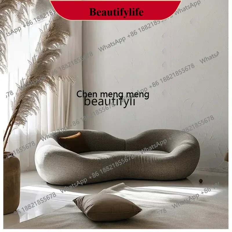 

z183 Y48 Italian minimalist hotel lobby leisure area curved sofa designer fabric sofa