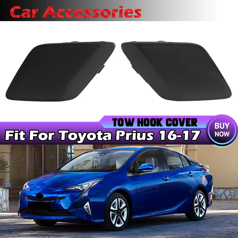 Left Right Front Bumper Tow Hook Eye Cover Cap Fit For Toyota Prius 2016-2017 52128-47050 52128-47070 52128-47906 52127-47907