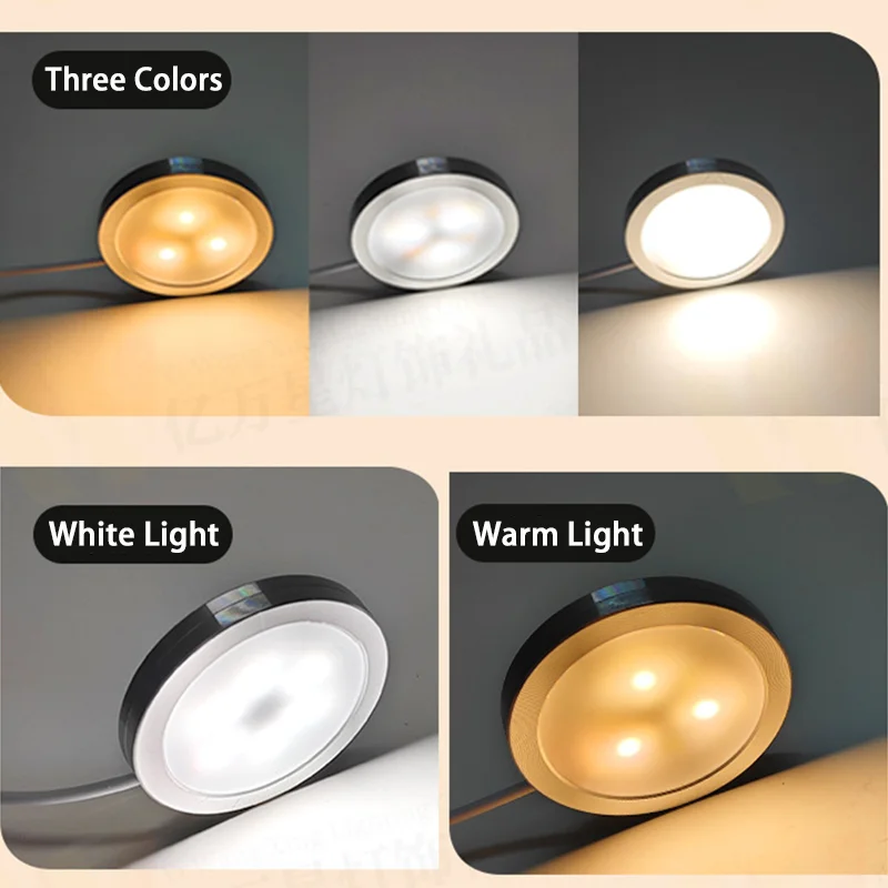 LED Spotlight with Switch 3W LED Lighting Kit for Crafting Nightlight Models Warm White Multicolor Led Light Under Cabinet Light