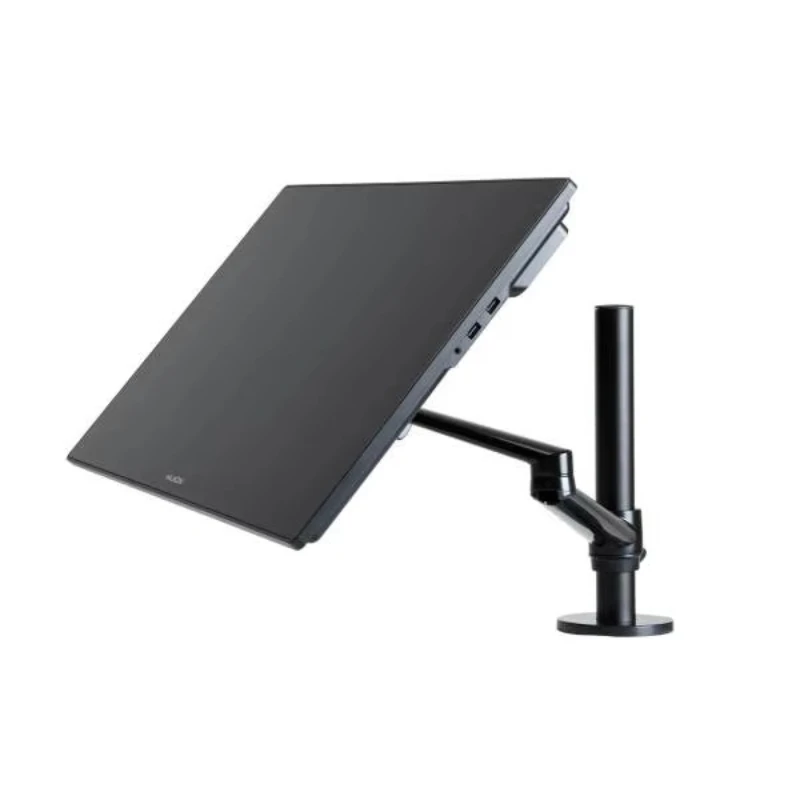 Air spring mounted single monitor computer bracket bracket adjustable monitor swing arm black