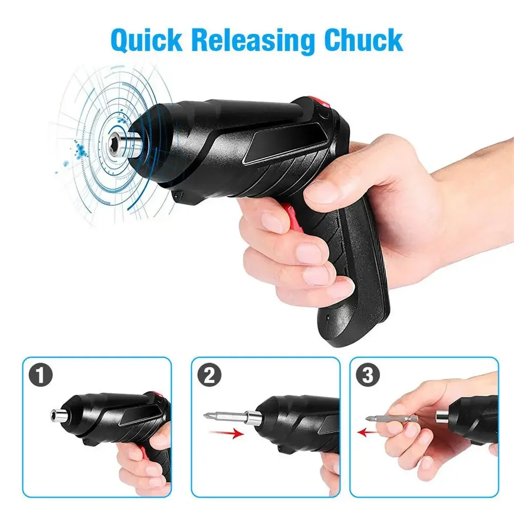 Cordless Electric Screwdriver Rechargeable  Lithium Battery Mini Drill 3.6V Power Tools Set Household Maintenance Repair