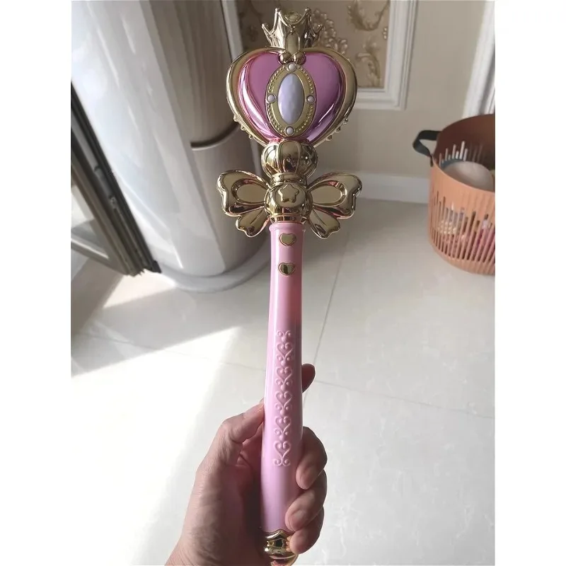 37cm 코스프레 액세서리 Henshin 스틱 음악 빛나는 하트 스틱 코스프레 소녀 지팡이 매직 세일러 문 크리스탈 파티 쇼 소품