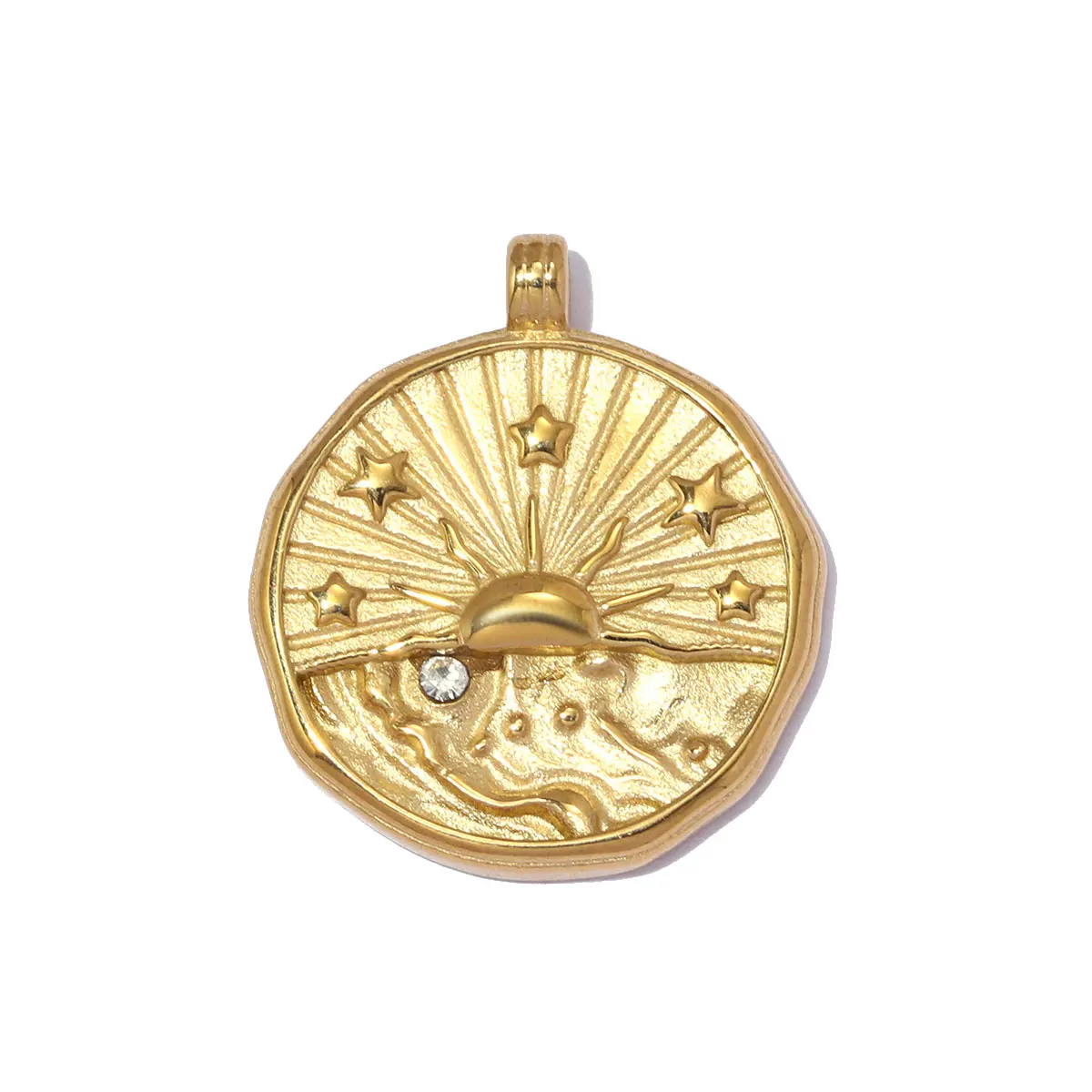 

3Pcs/Lot Stainless Steel Heart Sun Moon Charms DIY Earring Heart Necklace Pendants for Fashion Jewelry Making Wholesale