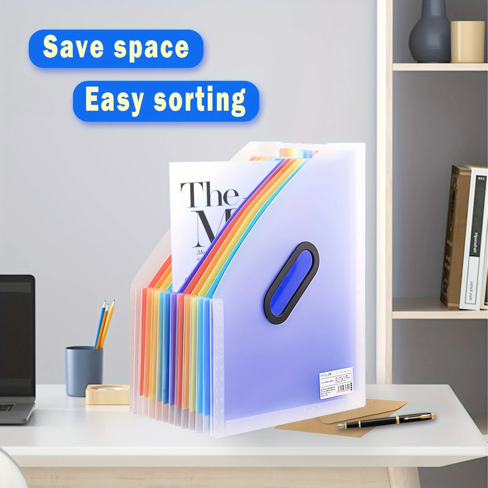 

A4 Expandable Accordion Folder with 13 Layers, Clear Transparent Design, Practical for File Storage and Data Organization