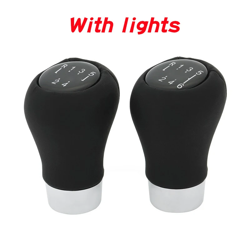 5 speed / 6 speed Car LED Gear Knob For BMW E46 E81 E82 E87 E97 E90 E91 E92 E93 PU Leather Handball Manual Transmission