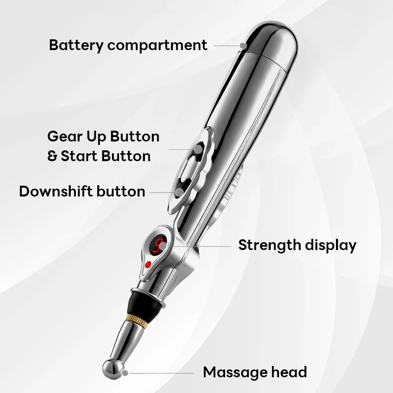 Stylo Laser électrique Point d'acupuncture, thérapie de Massage, soulagement de la douleur, méridien électronique, stylo énergétique, corps, tête, dos, cou, jambes, masseur