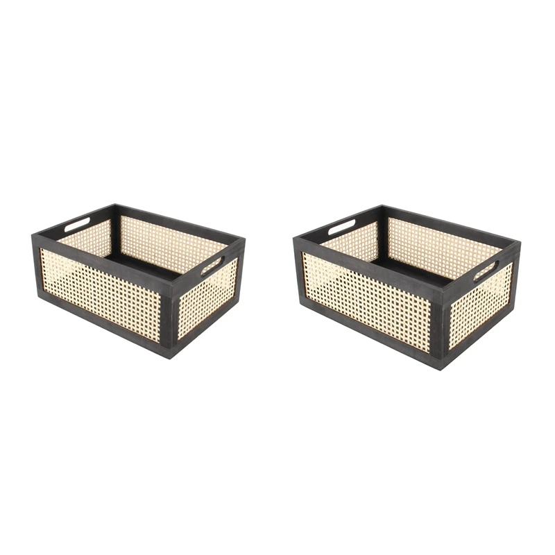 Retro Book Storage Basket Desktop Wooden Box Storage Basket Snacks, Cosmetics, Storage, Sorting & Storage Box