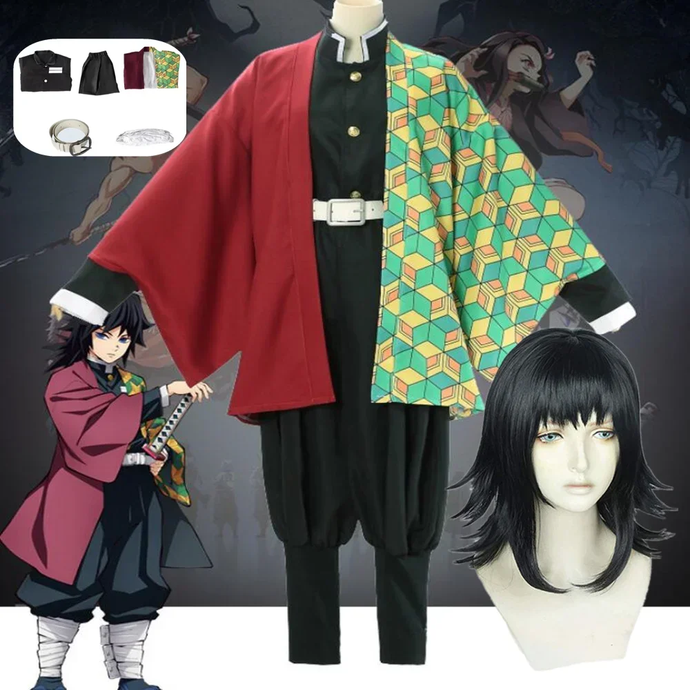 Anime Adult Kimono Cosplay Costume Tomioka Giyuu Kimetsu No Yaiba Uniform