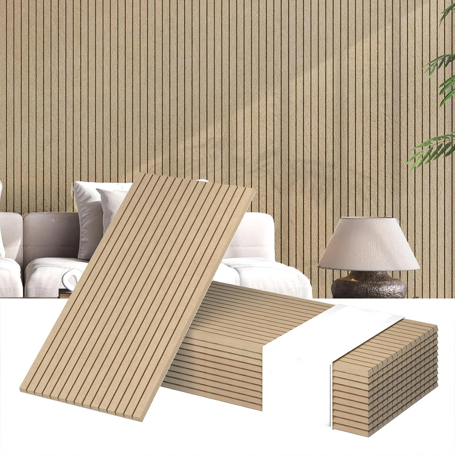6pcs 60x30CM Large Soundproof Acoustic Wall Panels Decoration For Home Ceiling Decor Fluted Felt Cork Tiles Bulletin Pin Boards