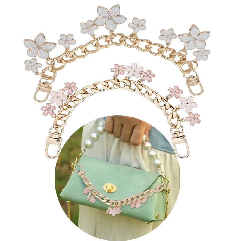 Personality Phone Charm New Chain Flower Wrist Style Anti Fall Phone Rope Bag Extension Strap Fashion Cherry Blossom Bag Pendant