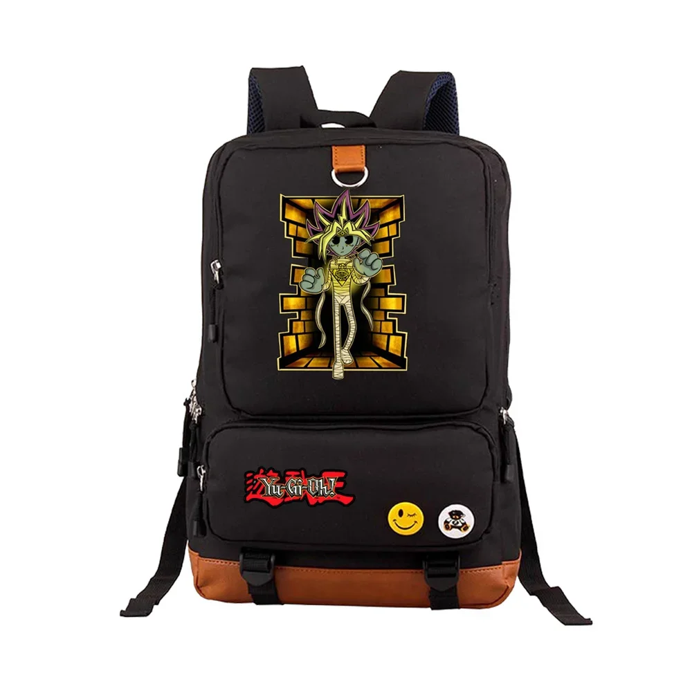 

Anime Yu-Gi-Oh! Backpack Children Teens Students School Backpacks Yugi Muto Seto Kaiba Laptop bag Travel Bag men canvas Rucksack