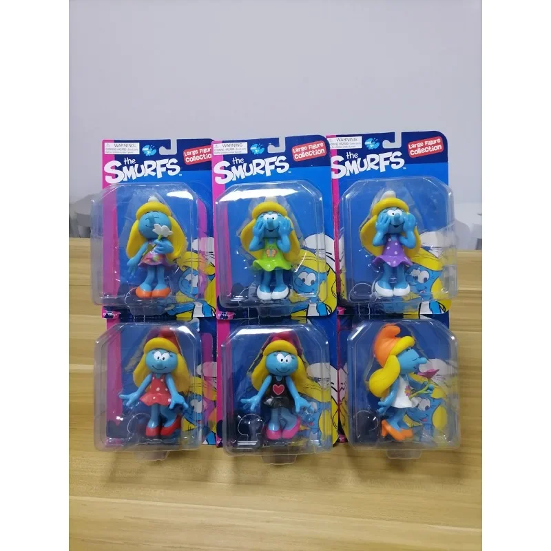 

Smurfette Smurf Cartoon Anime Figure Cute Smurf Series Doll Model Toys Collection Ornaments Decoration Kids Gifts