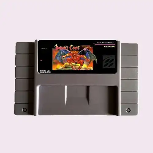 Tarjeta de juego gris grande NTSC Demon's Crest de 16 bits de alta calidad para reproductor de juegos versión de EE. UU.