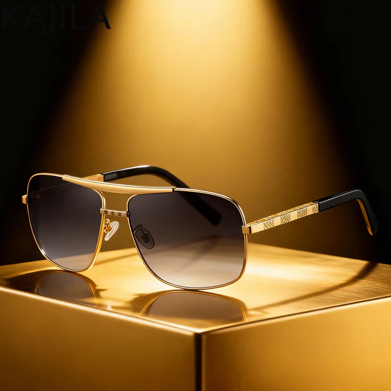 Vintage Square Men Sunglasses Brown 2025 Luxury Brand Retro Classic Sun Glasses For Man UV400 Oculos De Sol Masculino Wholesale image 2