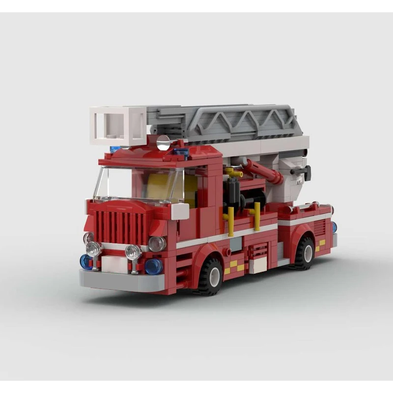 Building Block MOC-48105 Fire Truck Fire Ladder Rescue Vehicle Assembly Model Decorations 476PCS Birthday Gift Christmas Toys