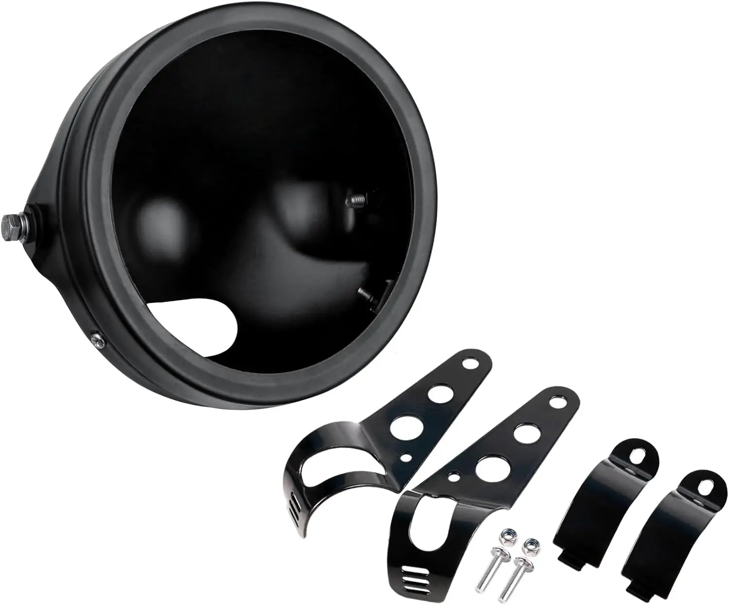 7 Inch Motorcycle Headlight Housing Bucket with Stainless Steel Bracket for KAWASAKI Honda CB400 Yamaha Suzuki