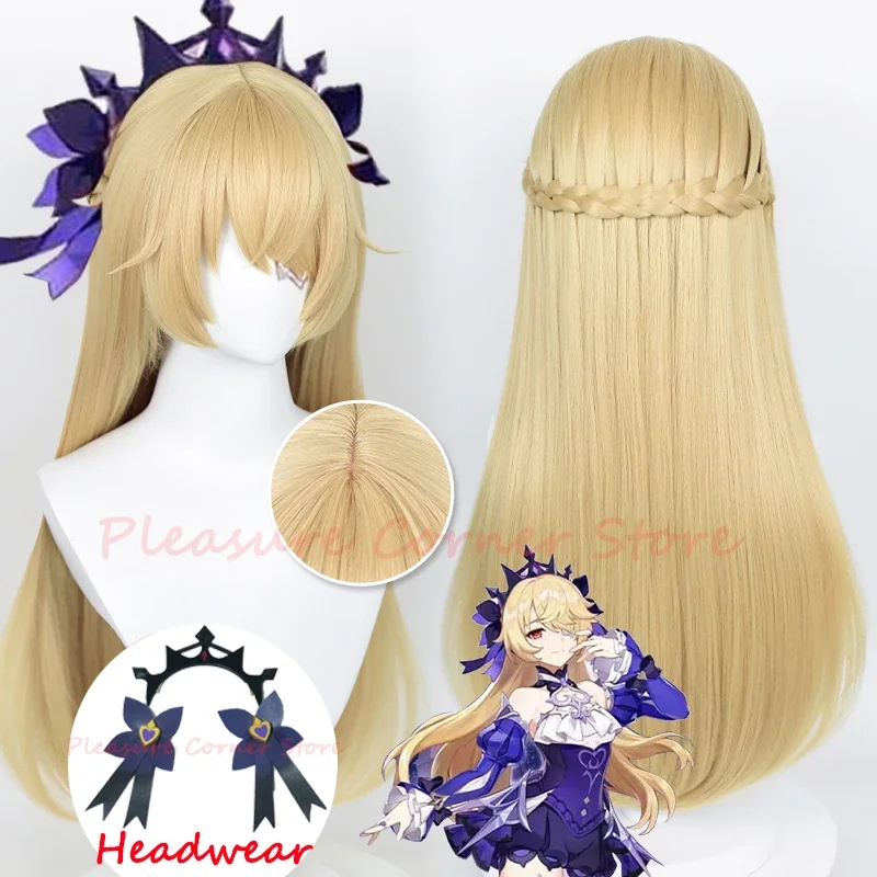 Genshin Impact Fischl Cosplay Wig New Version A Always Night's Dream Wig Braided Heat Resistant Pre Styled Wigs