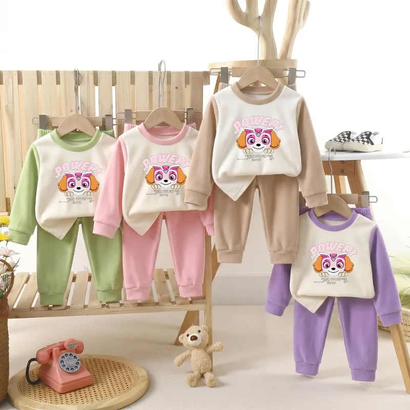 2026 Herbst- und Winter-Kinderbekleidungsset, Weich und Bequem, Paw Patrol Jungen- und Mädchen-Hauskleidung, Schlafanzüge, Kinder-Pyjamas – Detail 1