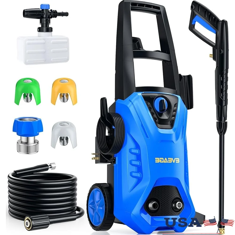 

Electric Pressure Washer 4200 PSI 2.8 GPM with Foam Cannon 3 Nozzles Car Patio Driveway Fences Cleaning