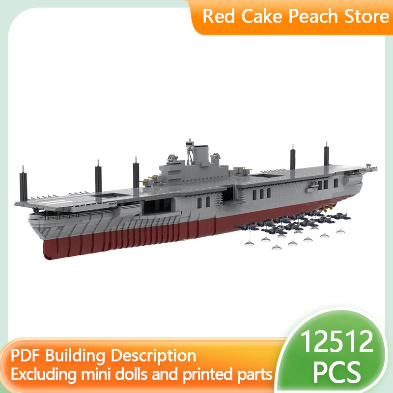 Military warship Model MOC Building Bricks Carrier Intrepid (CV-11) Modular Technology Gifts Holiday Assemble Children Toys Suit