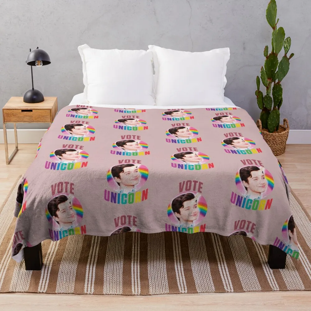 vote unicorn glee Throw Blanket Luxury Thicken warm winter Cute Blankets