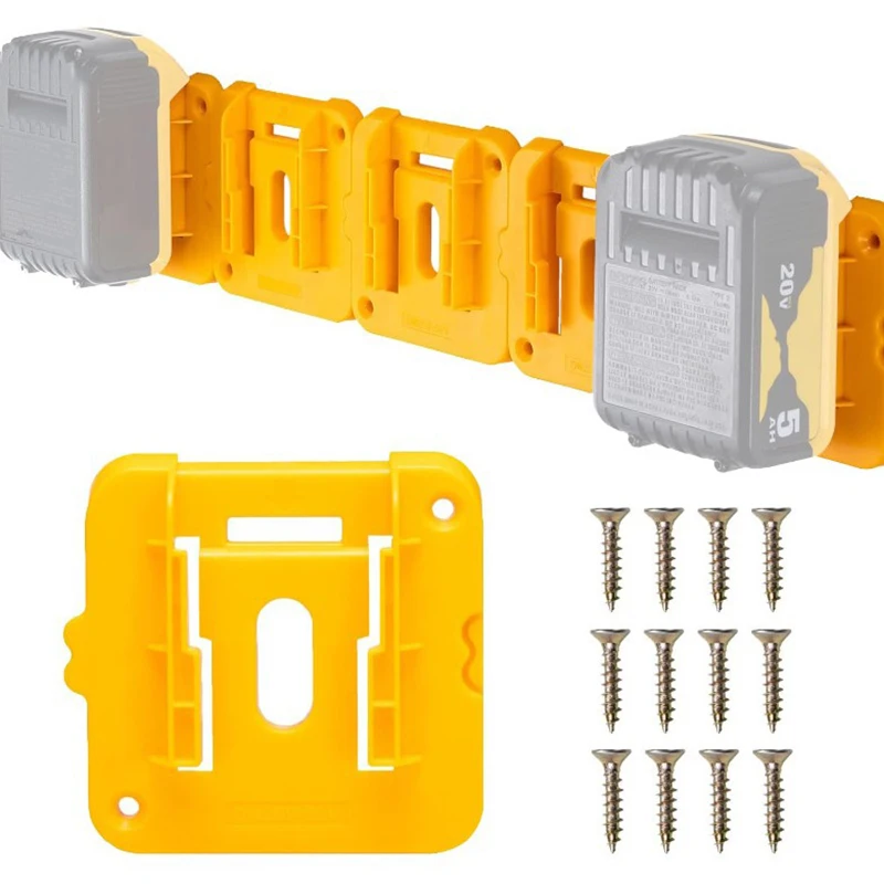 1/5PCS Tool Mount And Battery Holder Set For 20V Drill Tools Wall Mount Storage Bracket Machine Fixing Rack Organization