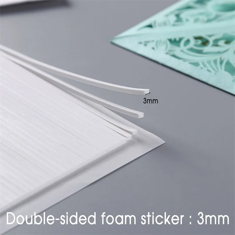 5mm / 3mm Width Double-sided 3D Foam Strips Adhesives Stickers for DIY Shaker Cards Making Scrapbooking Crafts Foam Stickers