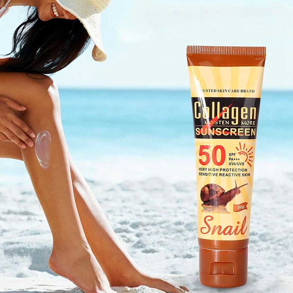 

Disaar Collagen Snail Sunscreen Face Body Skin Care SPF50++ UVA UVB Sun Protection Cream Oil-Control Moisturizing Sun Screen