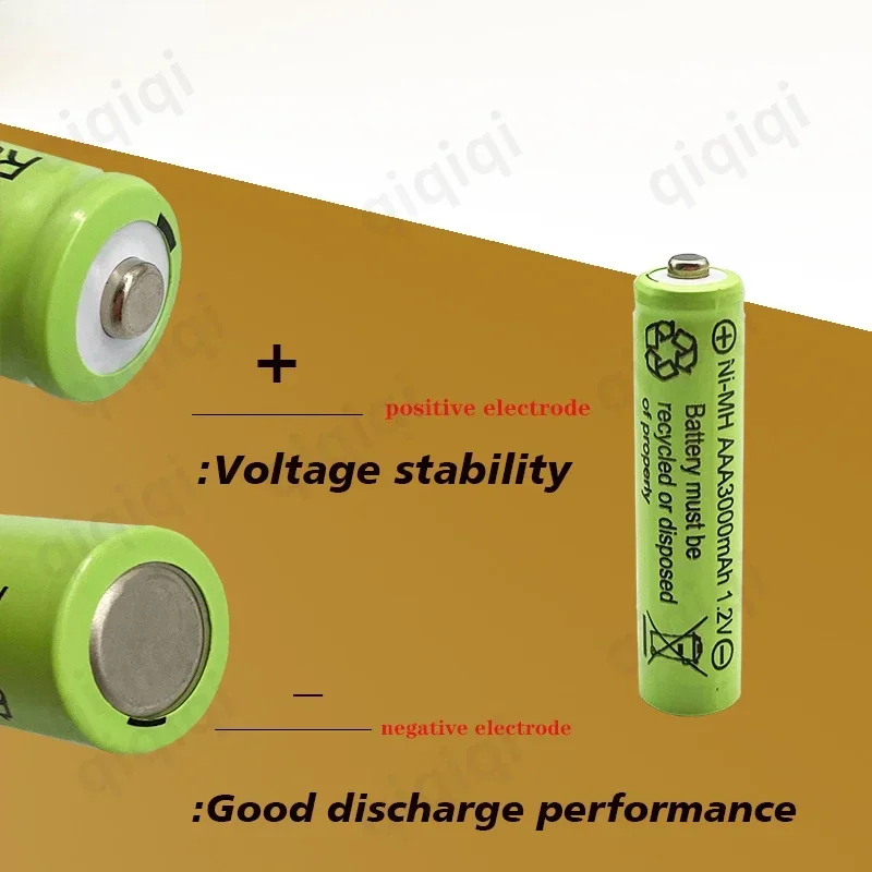 100% Original AAA 3000mAh 1.2V Quality Rechargeable Battery AAA 3000mAh Ni-MH Rechargeable 1.2V Battery