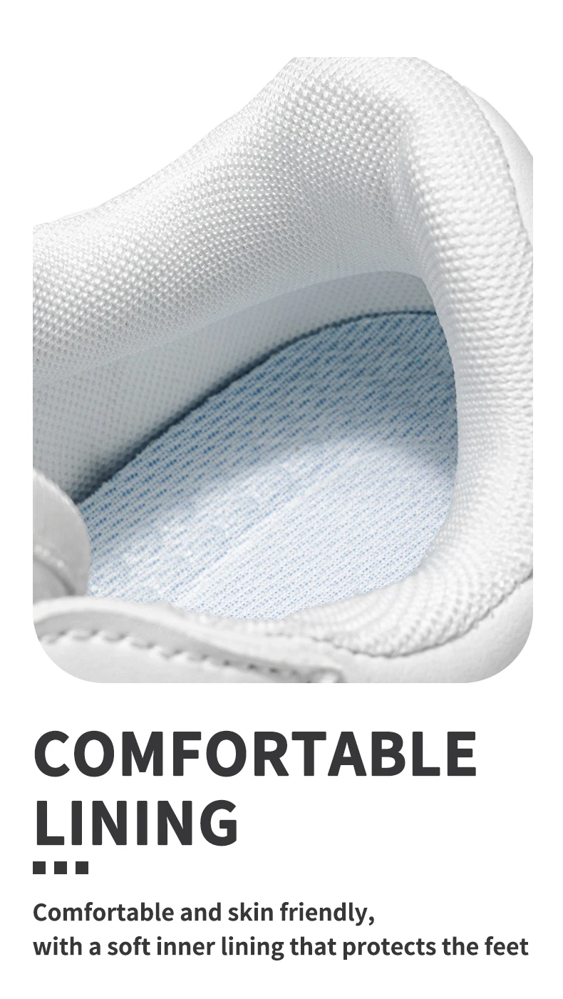 Herren Freizeitschuhe, Weiße Sneaker, Einfarbig Klassisch, Bequem und Stilvoll, Geeignet zum Gehen und für Outdoor-Training – Detail 5