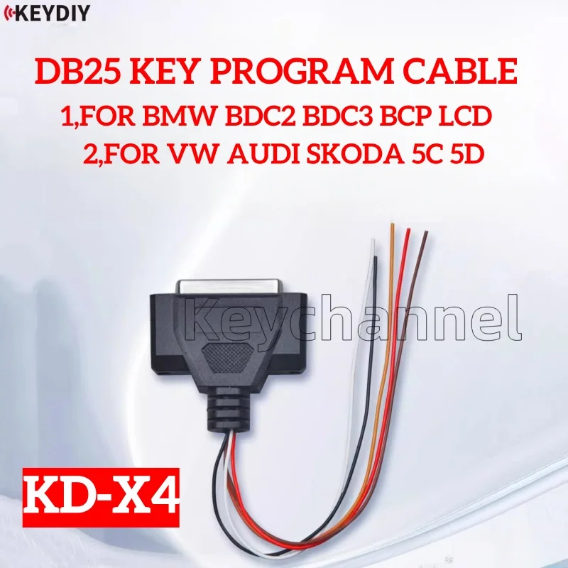 1pcs DB25 Key Programming Cable BDC2 BDC3 BCP Adapter 5C 5D Adaptor for BMW G  for V W Skoda A UDI MQB49 5C 5D Add Key for KD X4